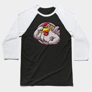 CHICKEN STRONG Baseball T-Shirt
